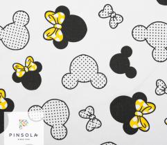 Woven Cotton Fabric - Minie Bow Yellow