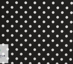 Woven Cotton Fabric - Black Dots