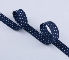 Cotton Trim 15 mm - Dark Blue Dots