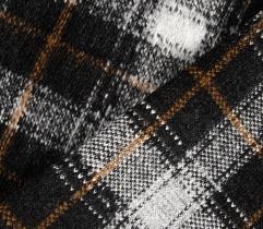 Knitted Wool for Coats - Brown Check 1,5 Lm