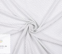 Woven Fabric Silki - Little Dots on White