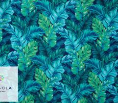 Woven Fabric for Curtains Panama - Blue Jungle