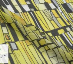 Chiffon Stoff - Gelbes Mosaik 4 m