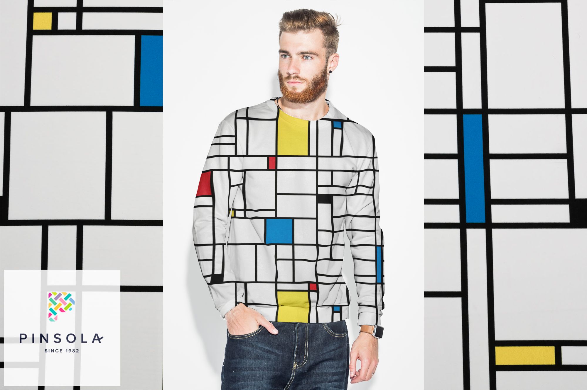 Woven Fabric Barbie Neoplasticism Piet Mondrian Woven Fabric Barbie Neoplasticism Piet Mondrian