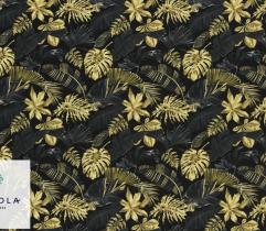 Stoff Panama Polyester - Goldener Dschungel 1,3+0,8 m