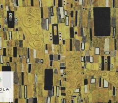 Tkanina Panama Poliester - Złota mozaika Gustaw Klimt 