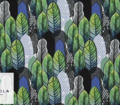 Woven Panama Polyester Fabric - Leaf Architecture