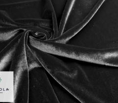 Jersey Velours elastisch - Schwarz