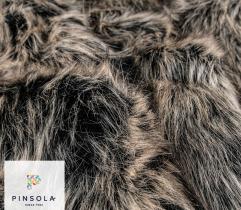 Faux fur hair 60/90 mm - Black with Beige