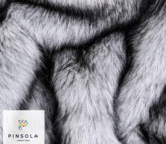 Faux fur hair 70 mm - White with Black