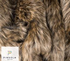 Faux fur hair 50/90 mm - Brown with Beige