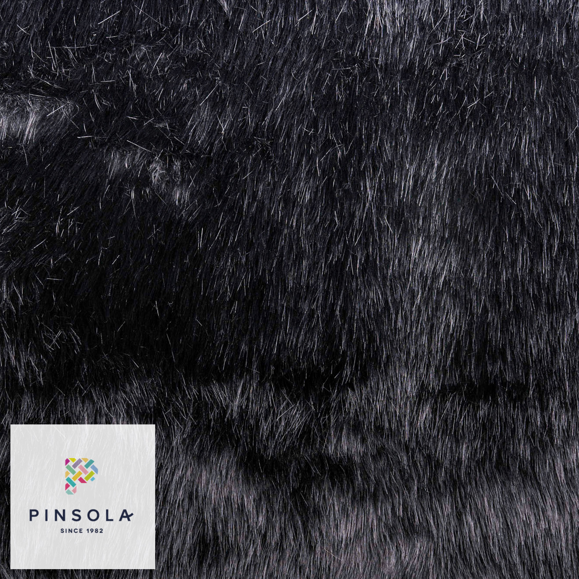 Faux fur hair 25/37 mm - Black Faux fur hair 25/37 mm - Black