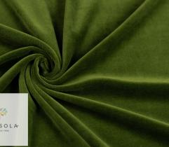 Knitted Fabric Cotton Velvet - Seaweed Green