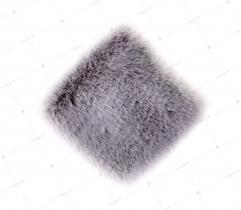 Faux Fur Hair 20 mm Grey 10x10 cm
