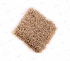 Faux Fur Hair 20 mm Light Brown 10x10 cm