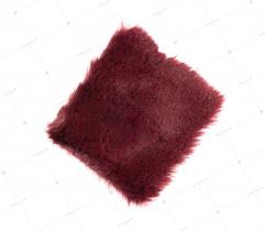 Kunstpelz Flor 20 mm, Burgundrot 10x10 cm