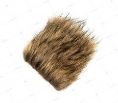 Faux fur hair 60/90 mm Light Beige with Black 10x10 cm