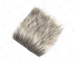 Faux Fur Hair 60/90 mm Brown with Light Beige 10x10 cm