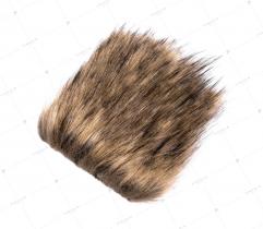 Sztuczne Futro włos 50/90 mm Brązowe z Beżem 10x10 cm