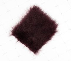 Faux Fur Hair 25/37 mm Dark burgundy 10x10 cm