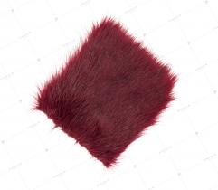 Faux Fur Hair 25/37 mm Burgundy 10x10 cm