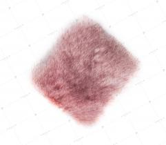 Faux Fur Hair 40/46 mm Powder Pink 10x10 cm