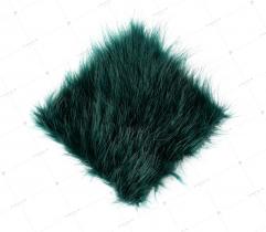 Faux Fur Hair 50 mm Bottle Green 10x10 cm