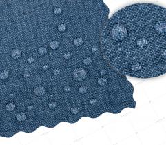 Oxford PU 600 Woven Garden fabric Melange Linen - Blue