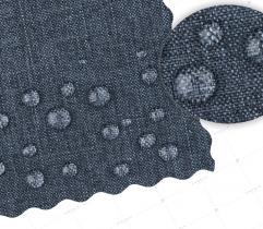 Oxford PU 600 Woven Garden Fabric Melange Linen - Navy
