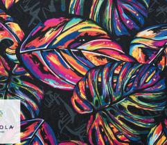 Oxford PU Woven Garden Fabric - Monstera Multicolor