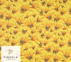 Woven Lotos Fabric 260 g - Sunny Flowers