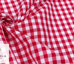 Woven Tablecloth Fabric - Red Check