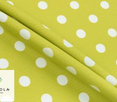 Woven Tablecloth Fabric - Dots on Lime 3,6Lm