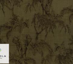 Woven Viscose Fabric - Elephant Safari