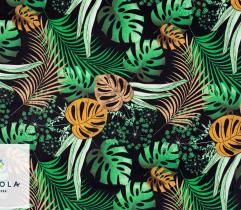 Tkanina bawełniana - Pomarańczowa Monstera
