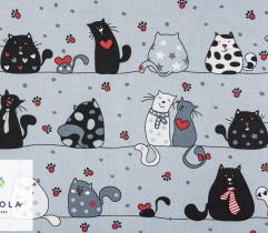 Cotton Woven Fabric - Bedding Cats