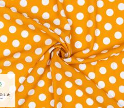 Tkanina Wiskoza Rayon - Miodowe Grochy