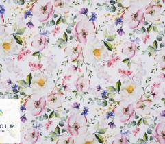 Woven Fabric Silki - Coloured Apple Blossoms