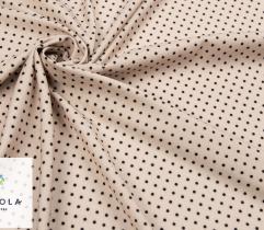 Woven Fabric Silki - Dots on Beige