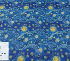 Oxford PU Tkanina Ogrodowa - Gwieździsta Noc  Van Gogh