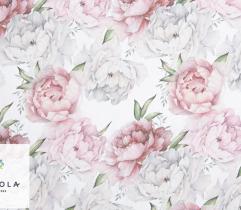 Woven Fabric Chiffon - Pastel Peonies