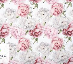 Woven Fabric Silki - Pastel Peonies