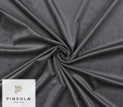 Upholstery Knitted Fabric Velour - Anthracite