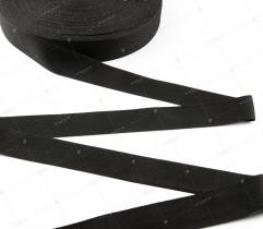 Cotton Tape 40 mm Herringbone - Black