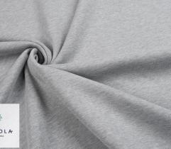 Knitted Fleece Fabric - Melange Grey 0,5Lm