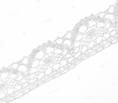  Klöppelspitze aus Baumwolle 4 cm - Weiß