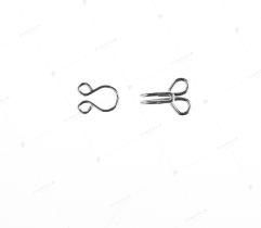 Hook & Eye Fasteners (14 mm + 12 mm) - Silver