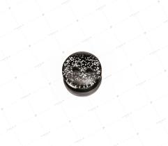 Button 10 mm - Black with Glitter