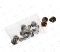 Guziki 15 mm + 22mm - Brązowe 20 szt.