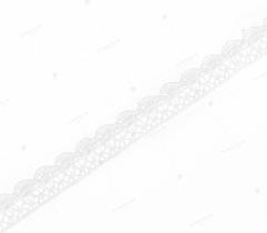 Baumwollspitze 1 cm - Weiße Welle